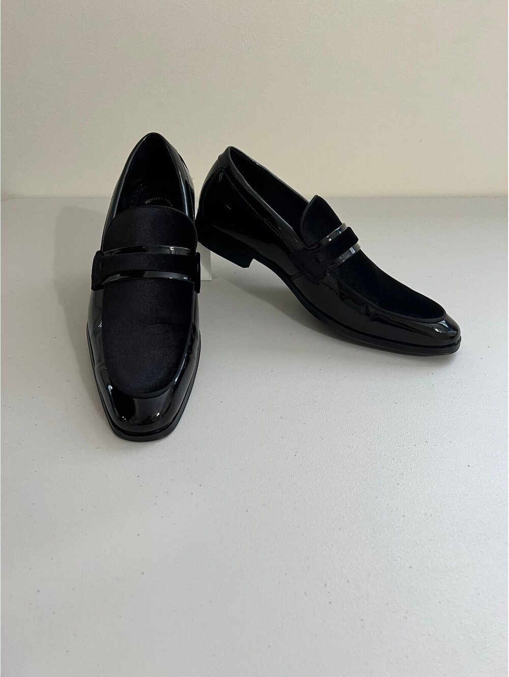 Stacy Adams Shoes Spratley Moc Toe Saddle Slip on Black Size 9